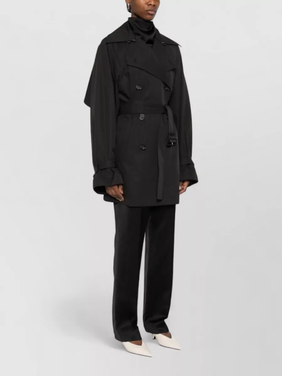 Totême Belted Cotton Trench Coat Double Breasted