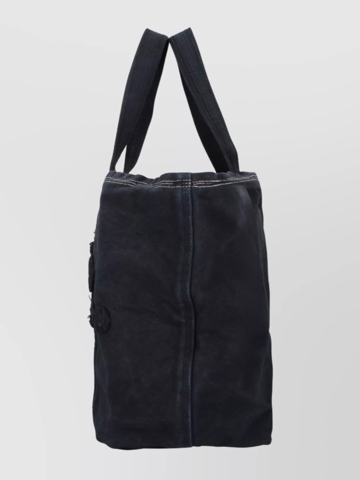 Erl Rectangular Tote Bag Embroidered Detail In Black