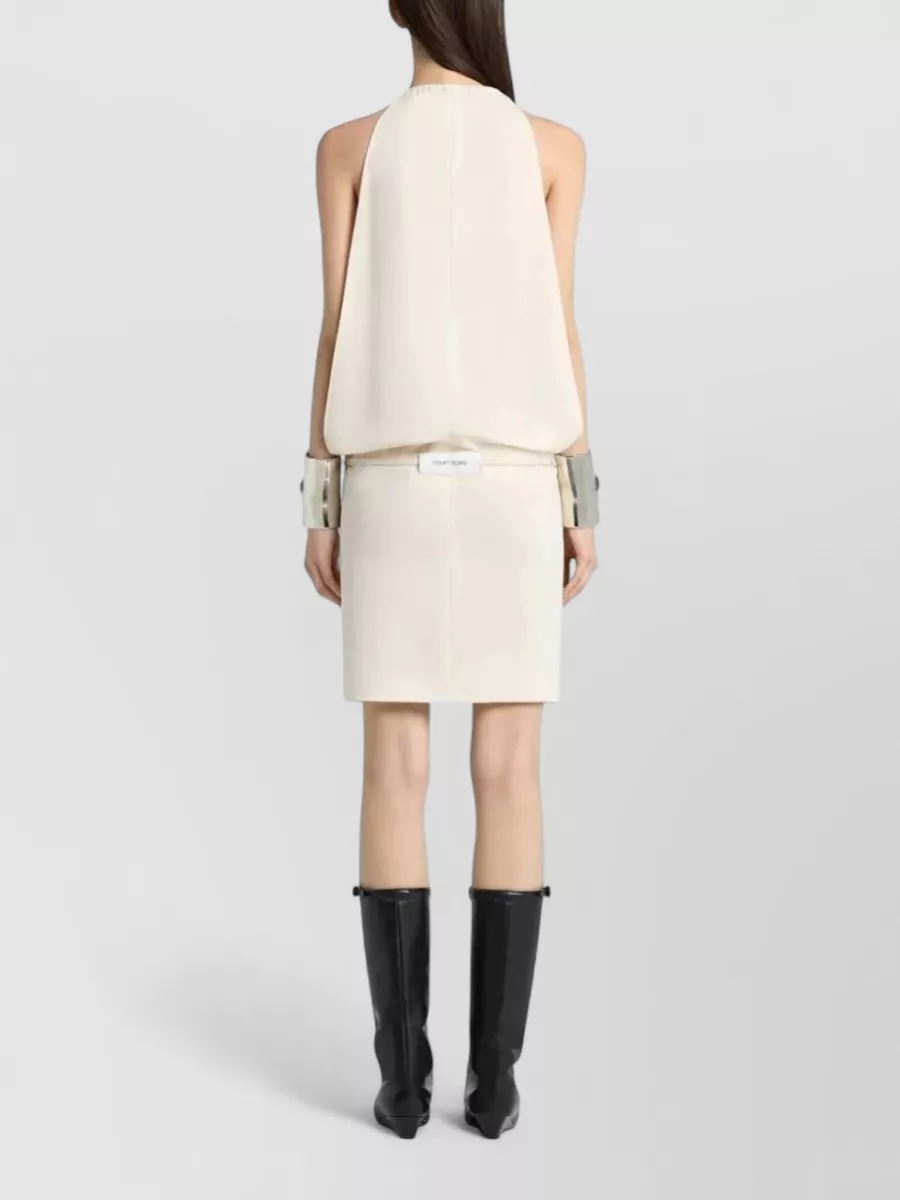 Courrèges Belted Cutout Mini Dress