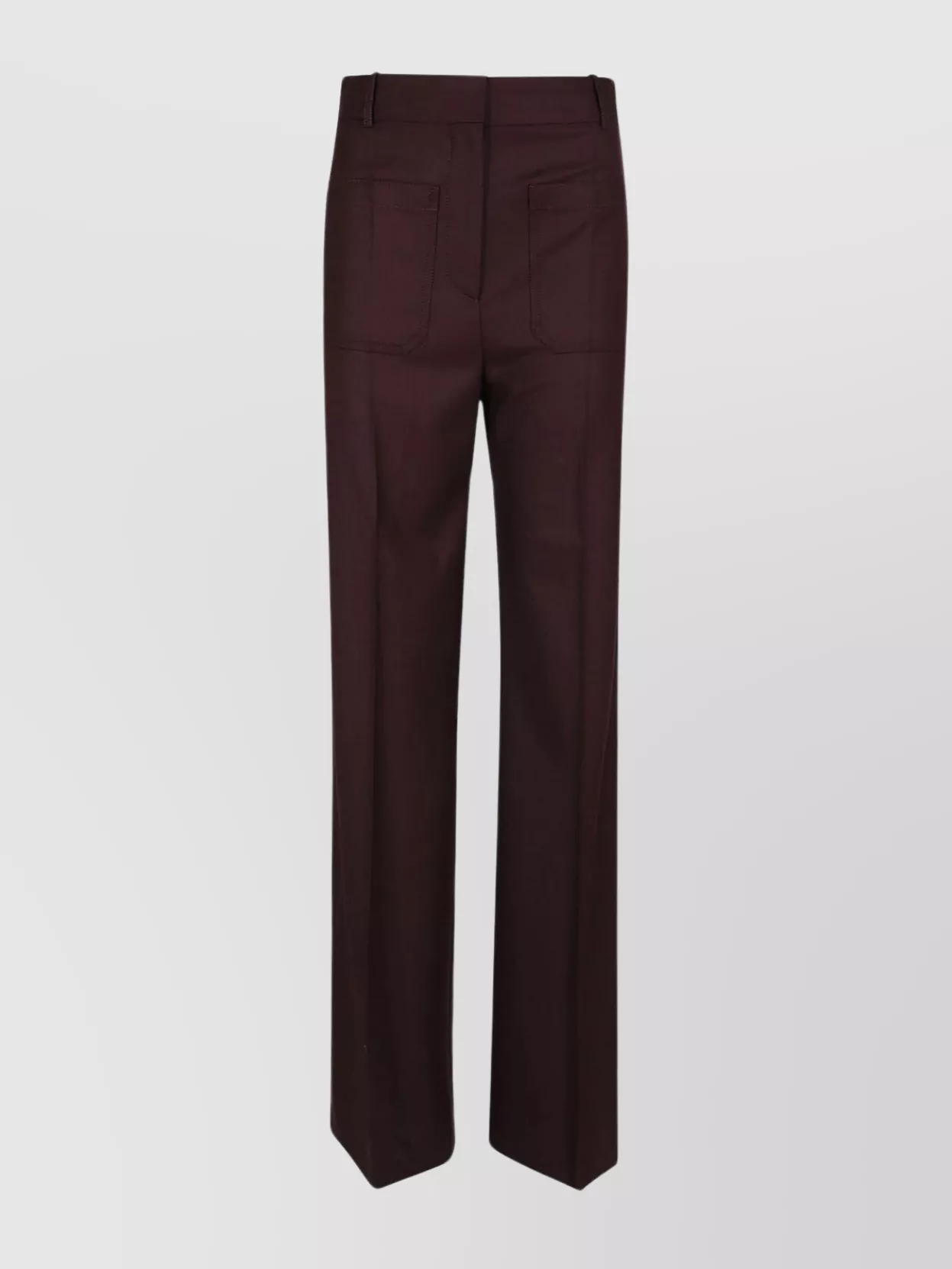 Victoria Beckham Flared High Waist Trousers In Brown