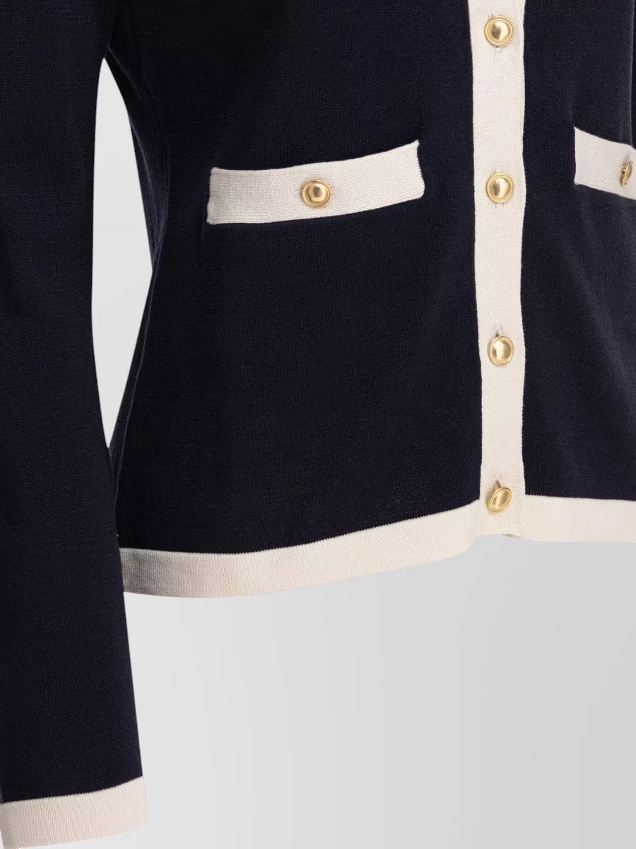 Ines De La Fressange Silk Knit Cardigan