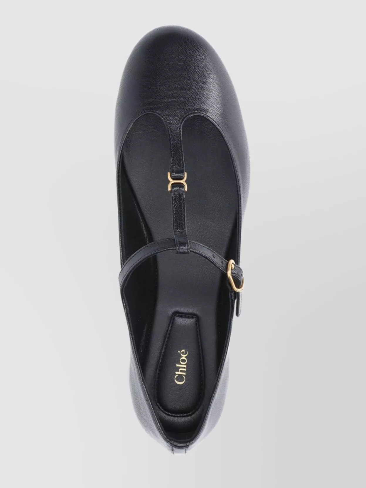 Chloé Round Toe T-Bar Strap Flat Sole Ballerina Shoes