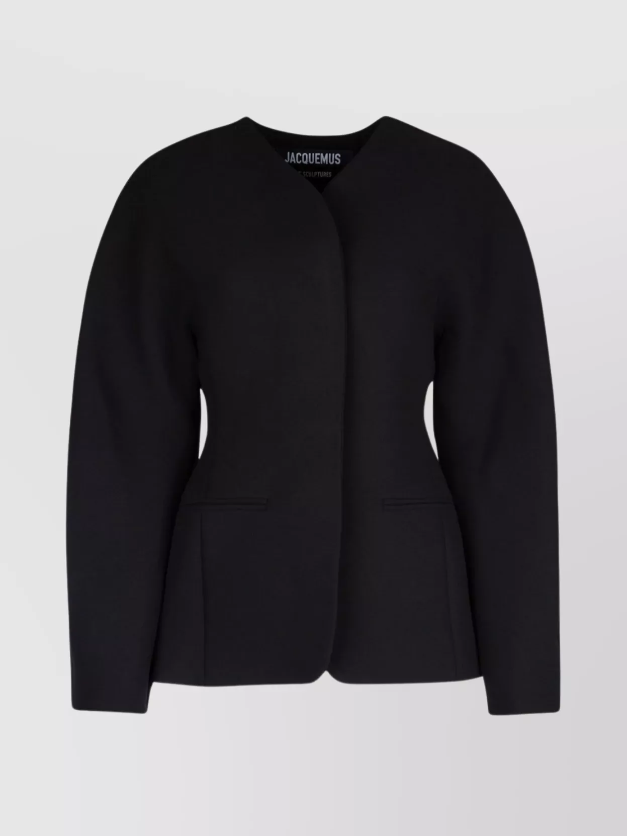 Shop Jacquemus Jacket With Front Pockets And Structured Shoulders
