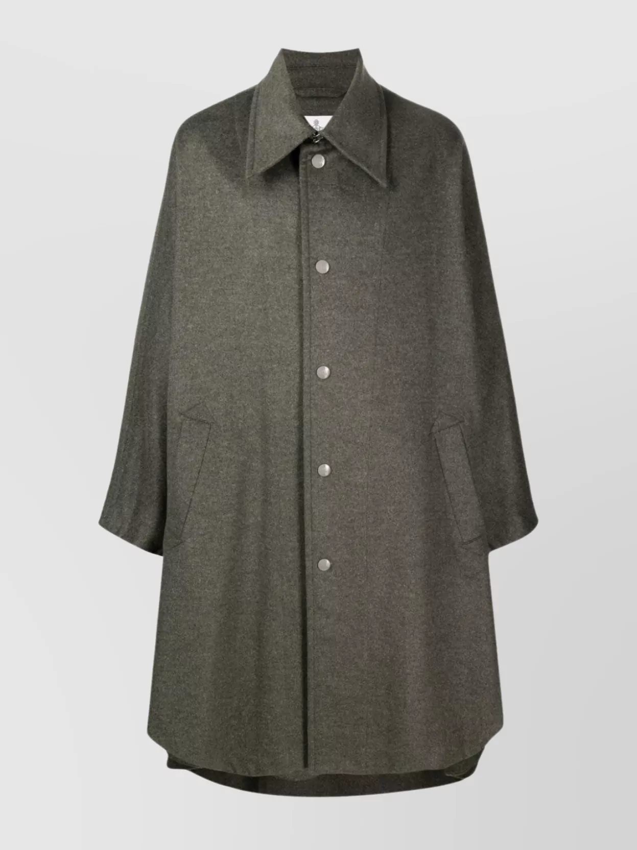 Shop Vivienne Westwood Curved Hem Single-breasted Coats In Grey