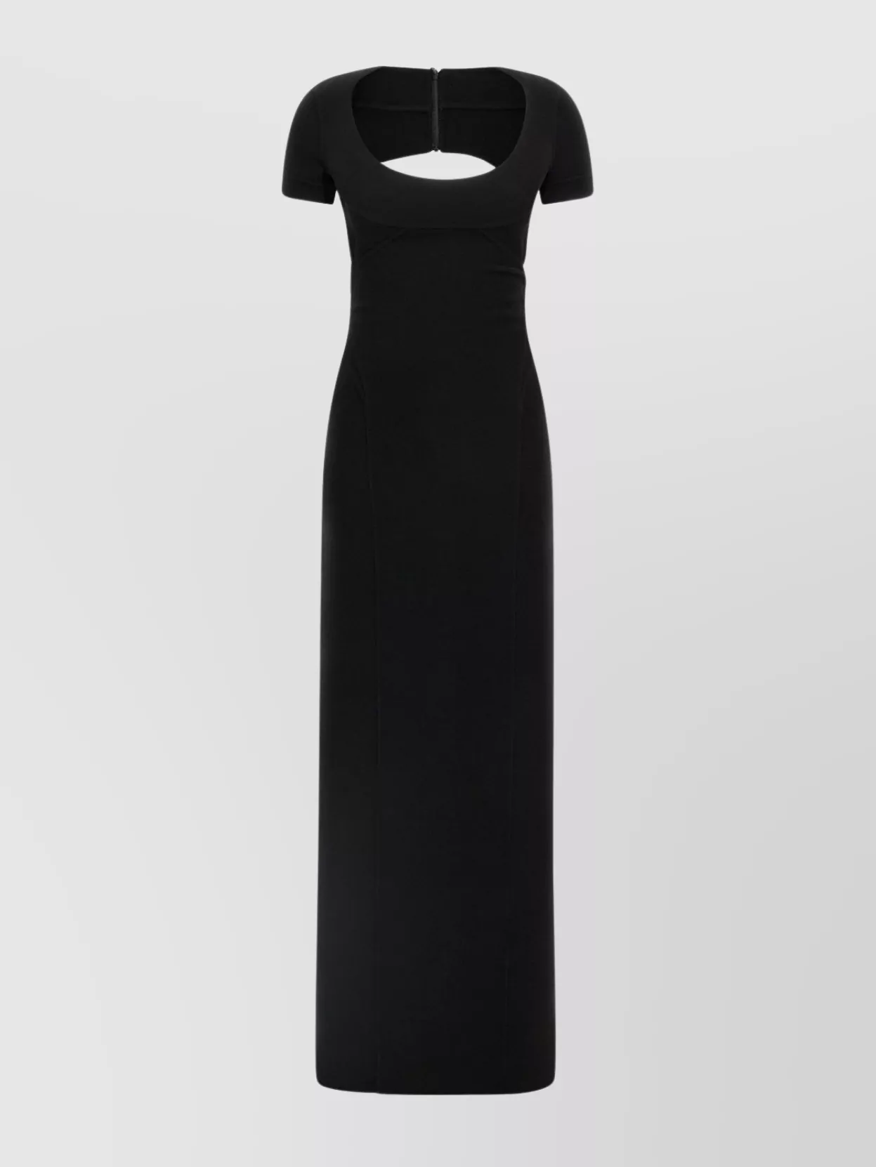 Dsquared2 Fitted Long Dress Round Neckline In Black