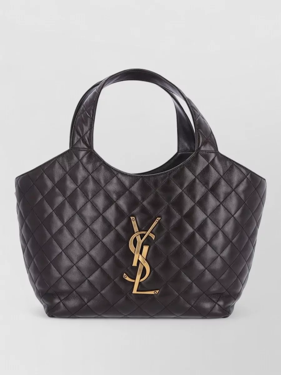 Saint Laurent icare medium leather tote bag
