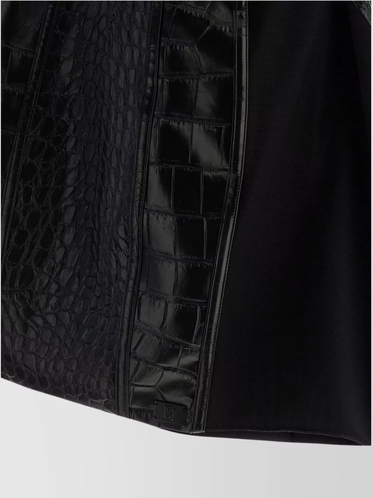 Elisabetta Franchi Croc-Embossed Sheer Paneling Sleeveless Dress