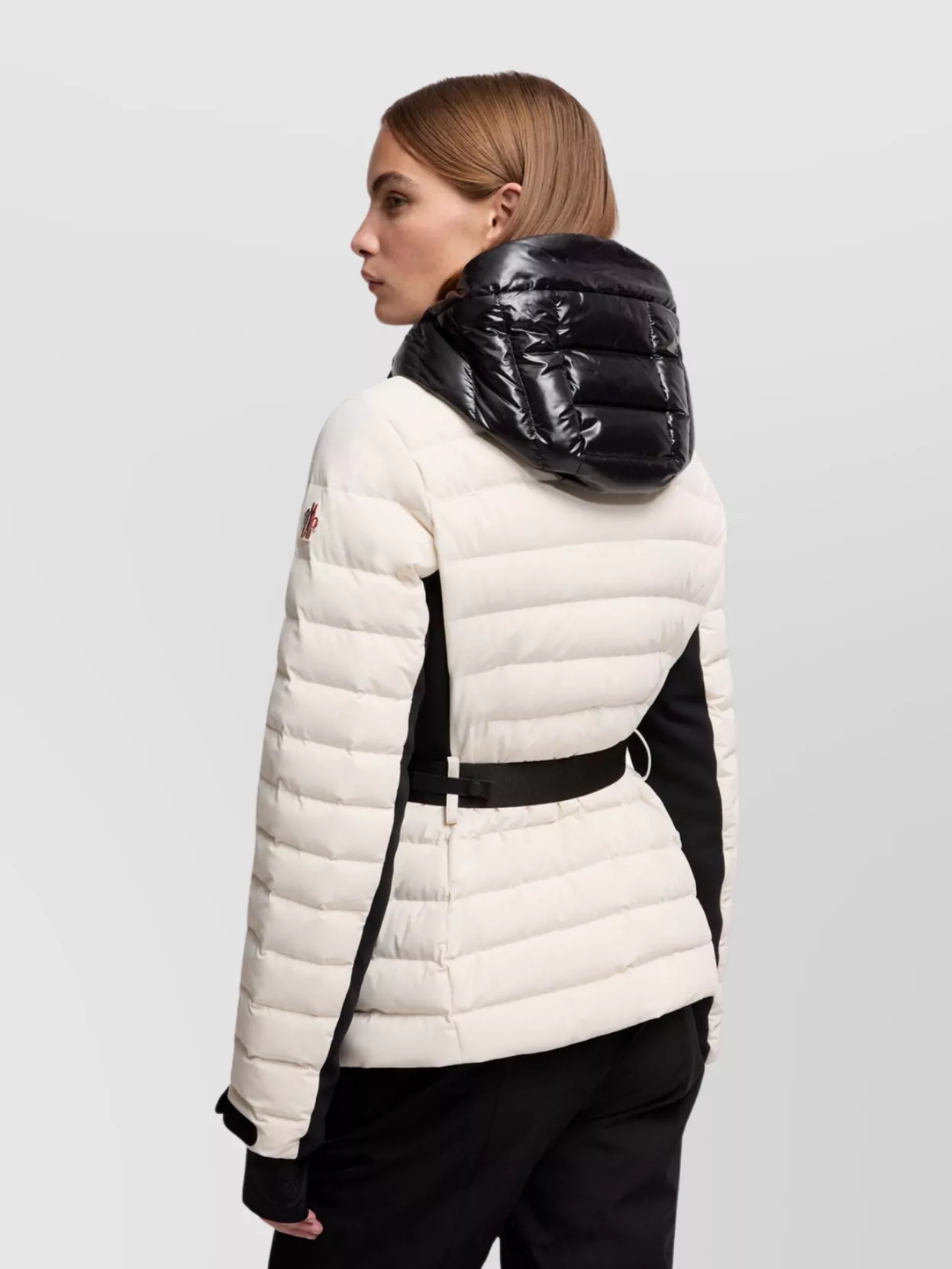 Moncler Bruche Hooded Down Ski Jacket In Neutral