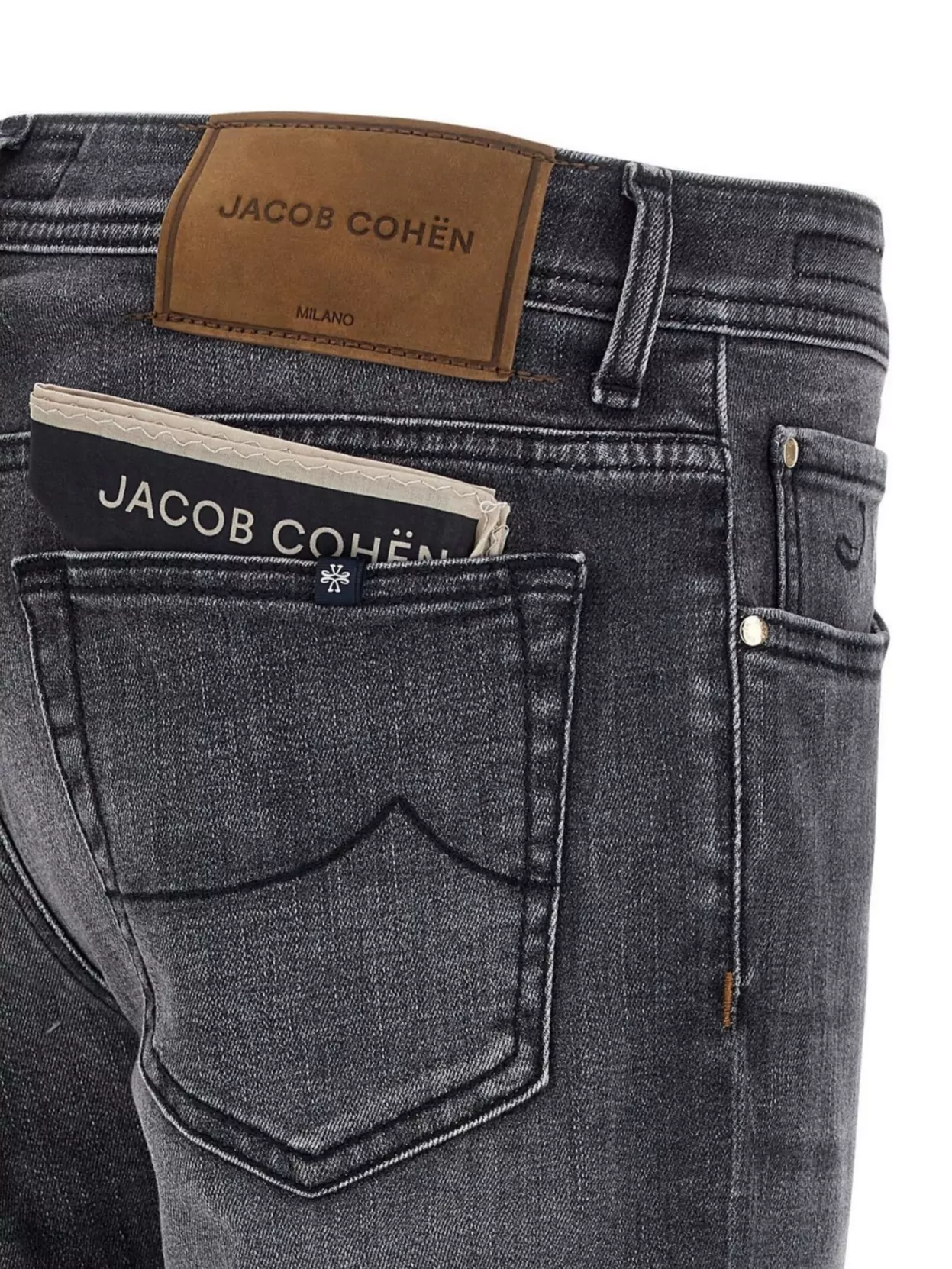 Jacob Cohen Distressed Denim Trousers Five Pockets In Gray