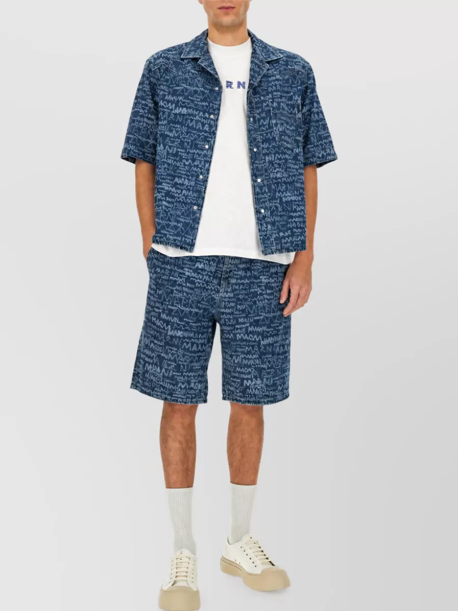 Marni denim swim shorts