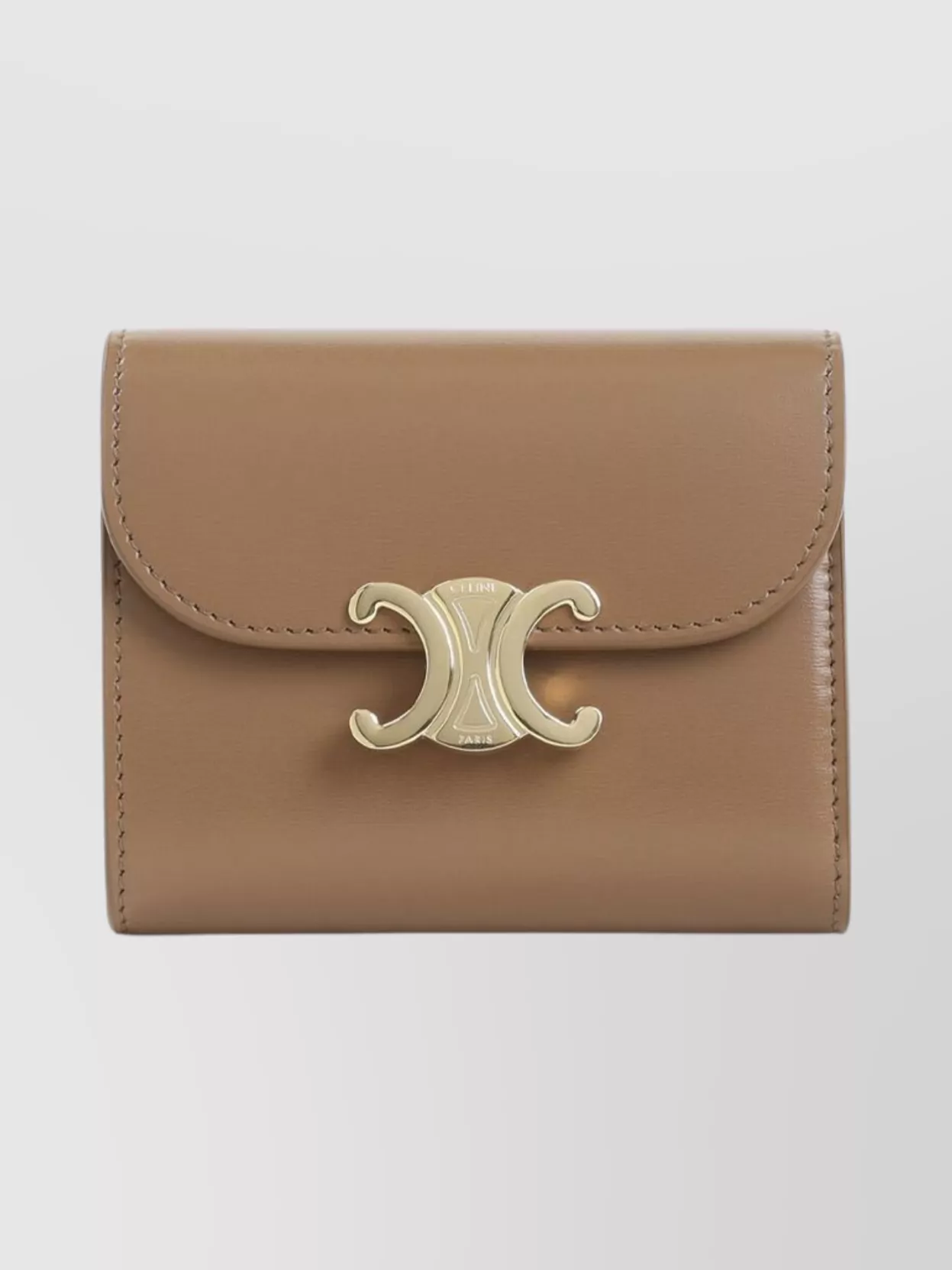 Celine Small Wallet With Flap And Hardware In Brown