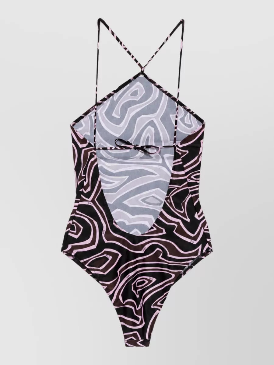 Pucci Printed Halterneck One-Piece Swimsuit