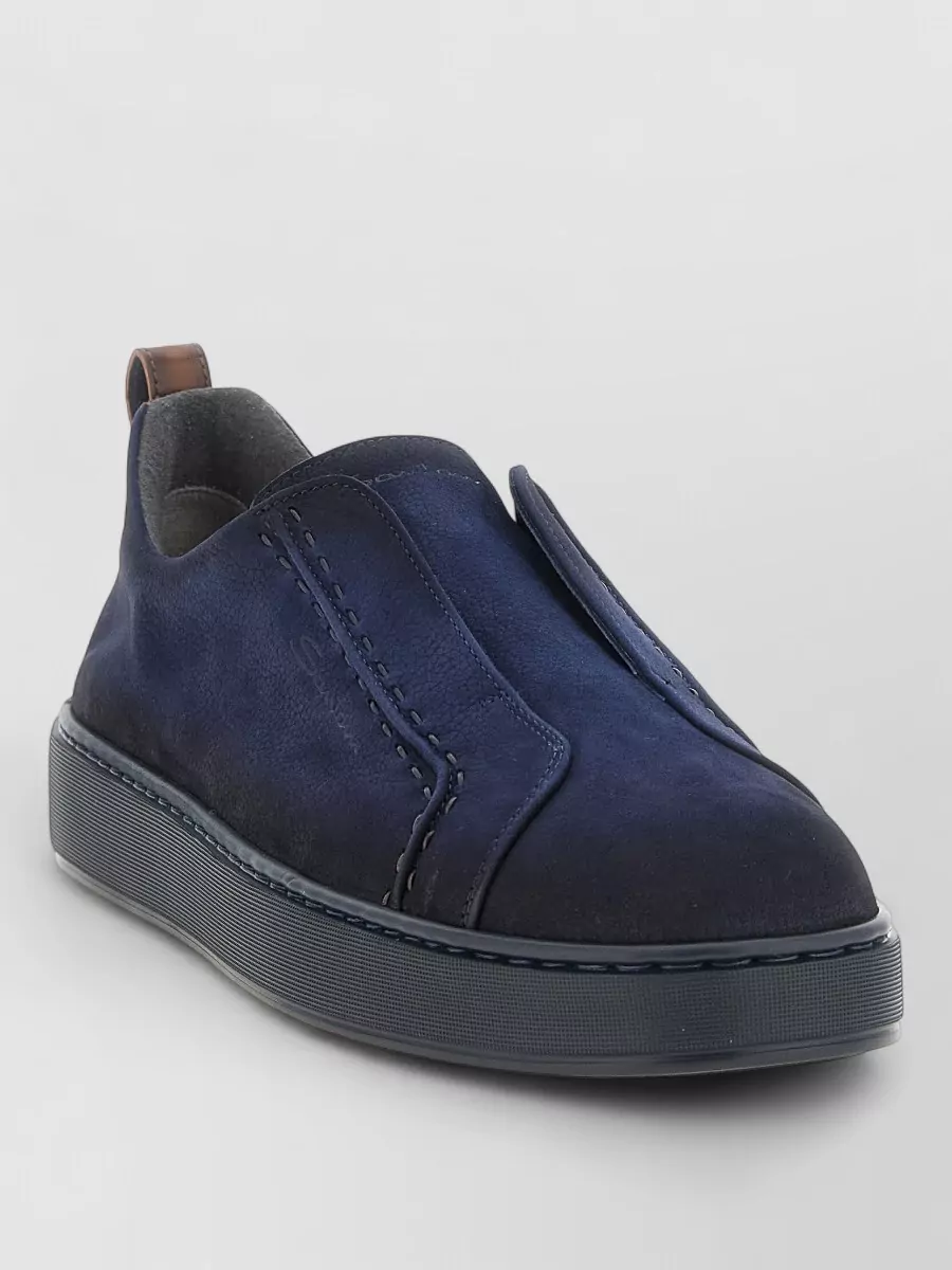 Santoni leather low-top sneakers