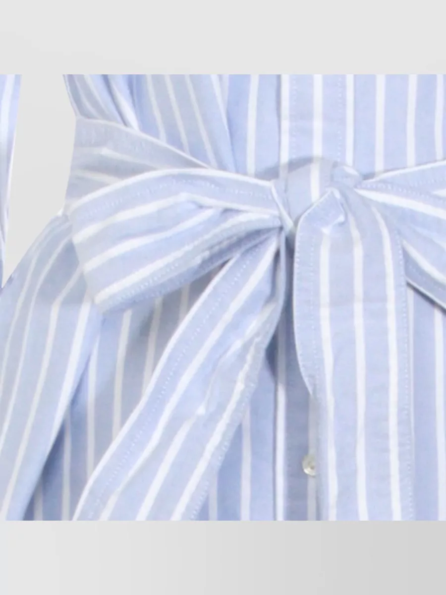 Polo Ralph Lauren Striped Knee Length Dress With Waist Tie