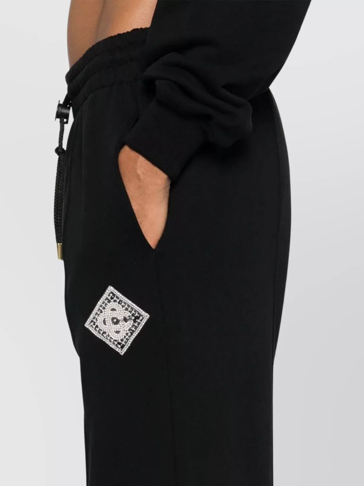 Casablanca Pearl Diamond Cc Patch Open Hem Jogger