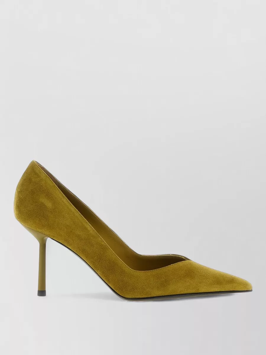 Le Silla suede v-neck pumps