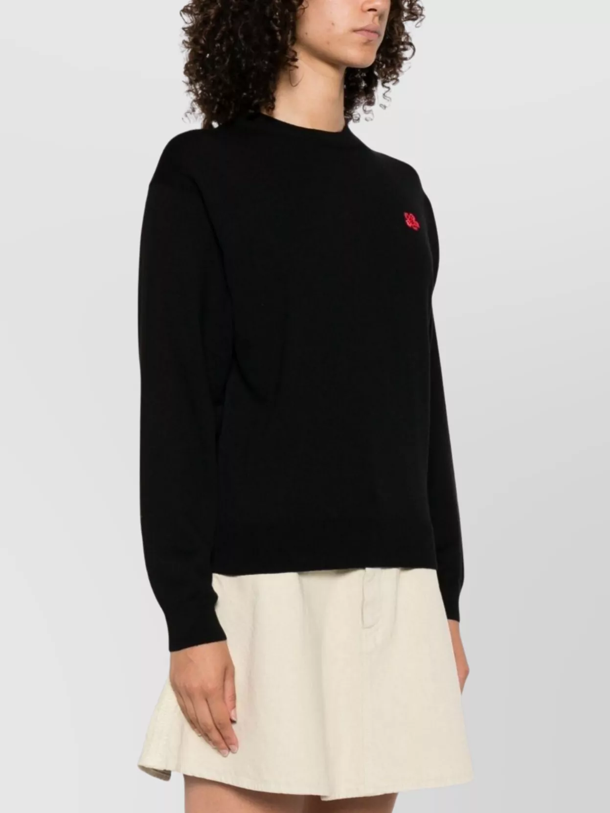 Kenzo Crew Neck Embroidered Detail Long Sleeves