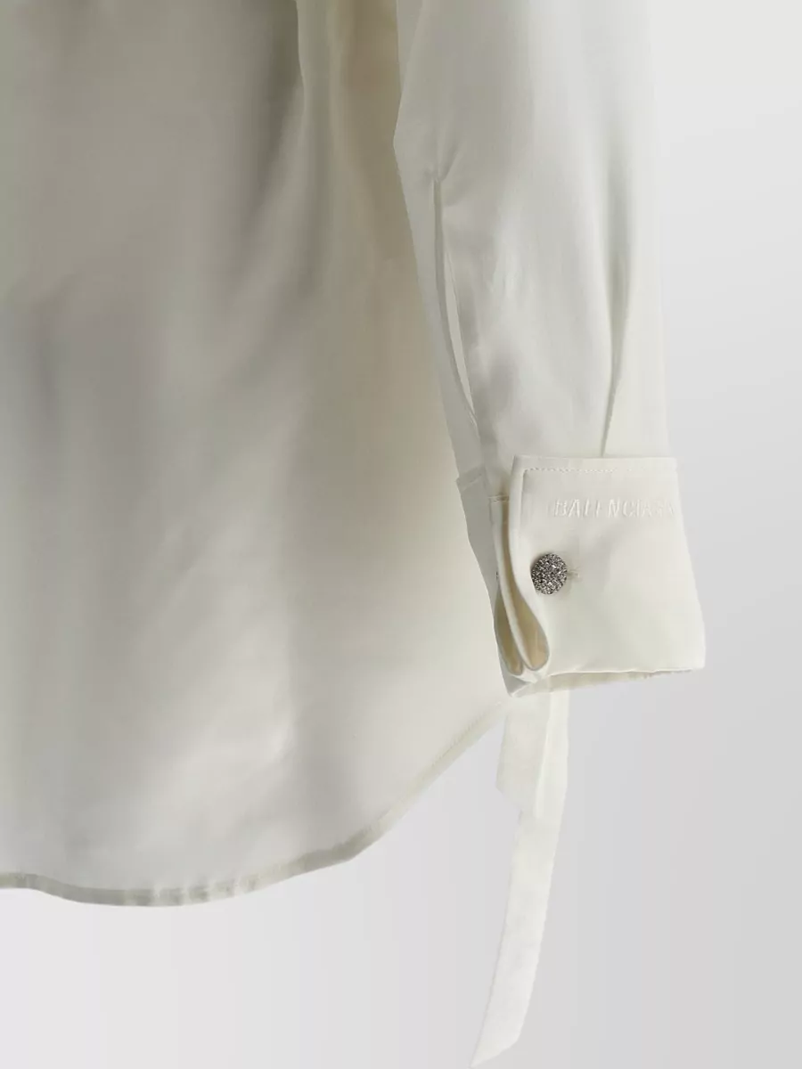 Balenciaga Silk Asymmetric Wrap Shirt