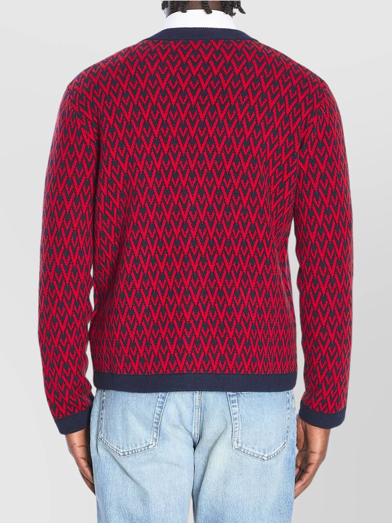 Valentino Garavani V-Neck Cardigan With Relaxed Fit And Ribbing