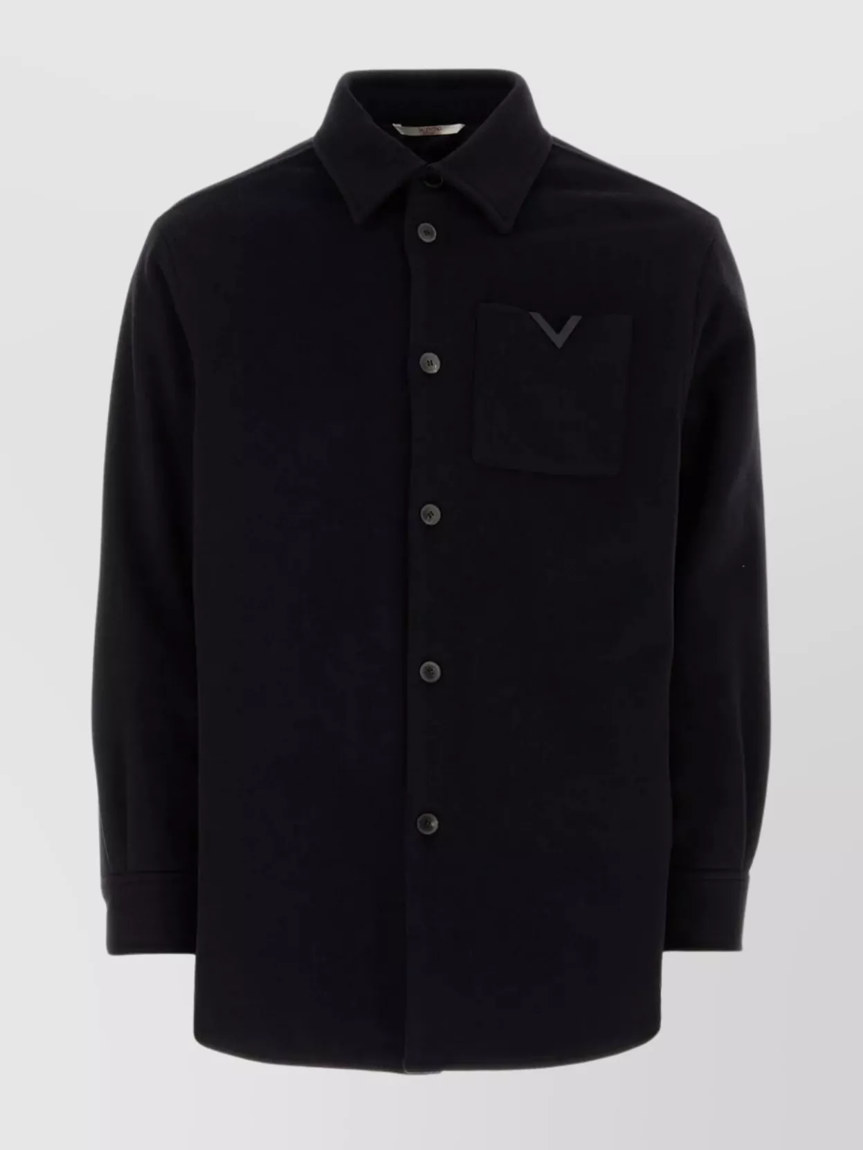 Valentino Virgin-wool Blend Shirt Jacket In Blue