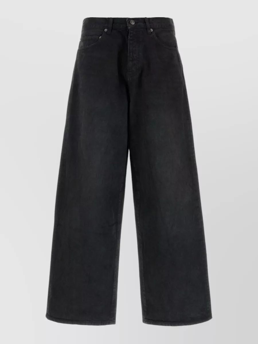 Balenciaga denim high-rise wide-leg jeans