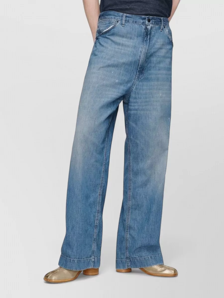 Maison Margiela Denim Patchwork Straight-Leg Jeans