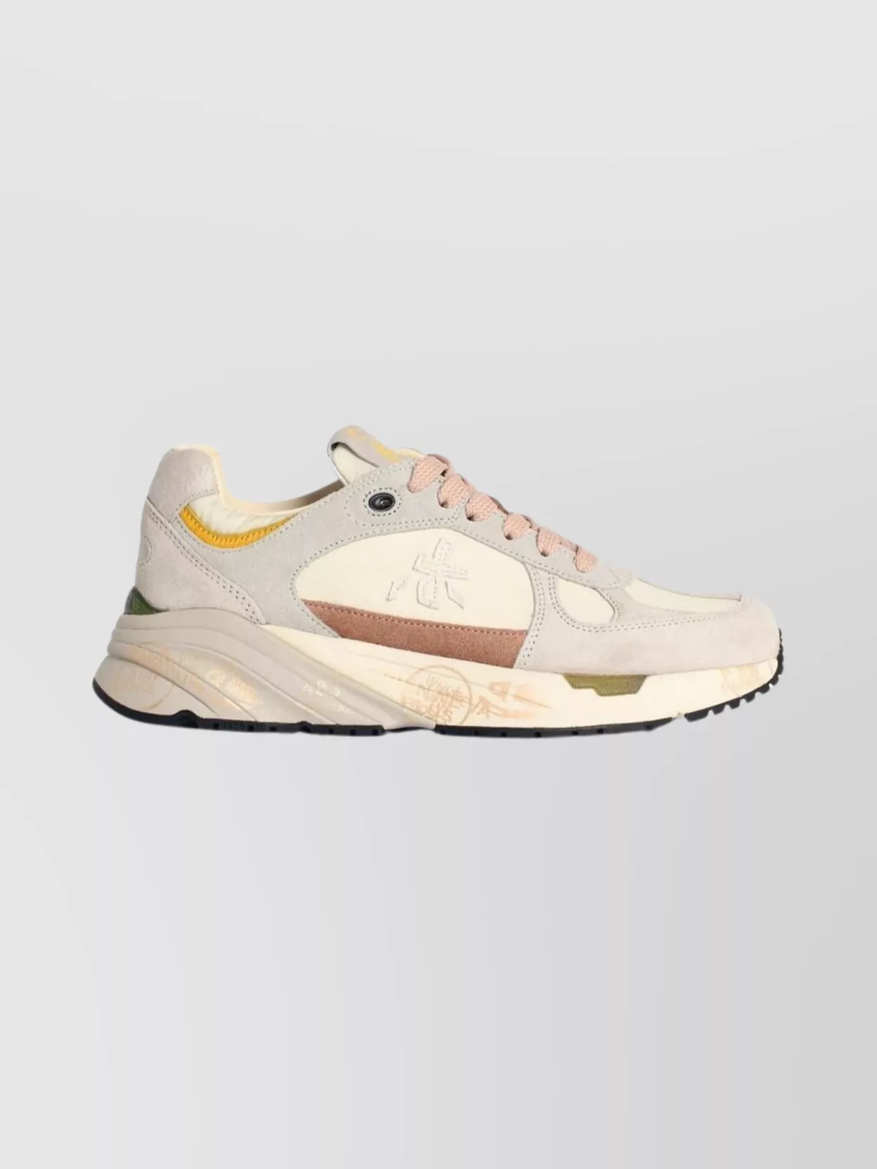 Premiata Leather Blend Sneakers Padded Collar