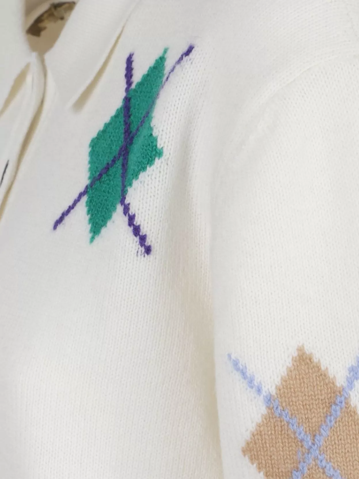 Msgm Polo With Collar And Small Bottons In White