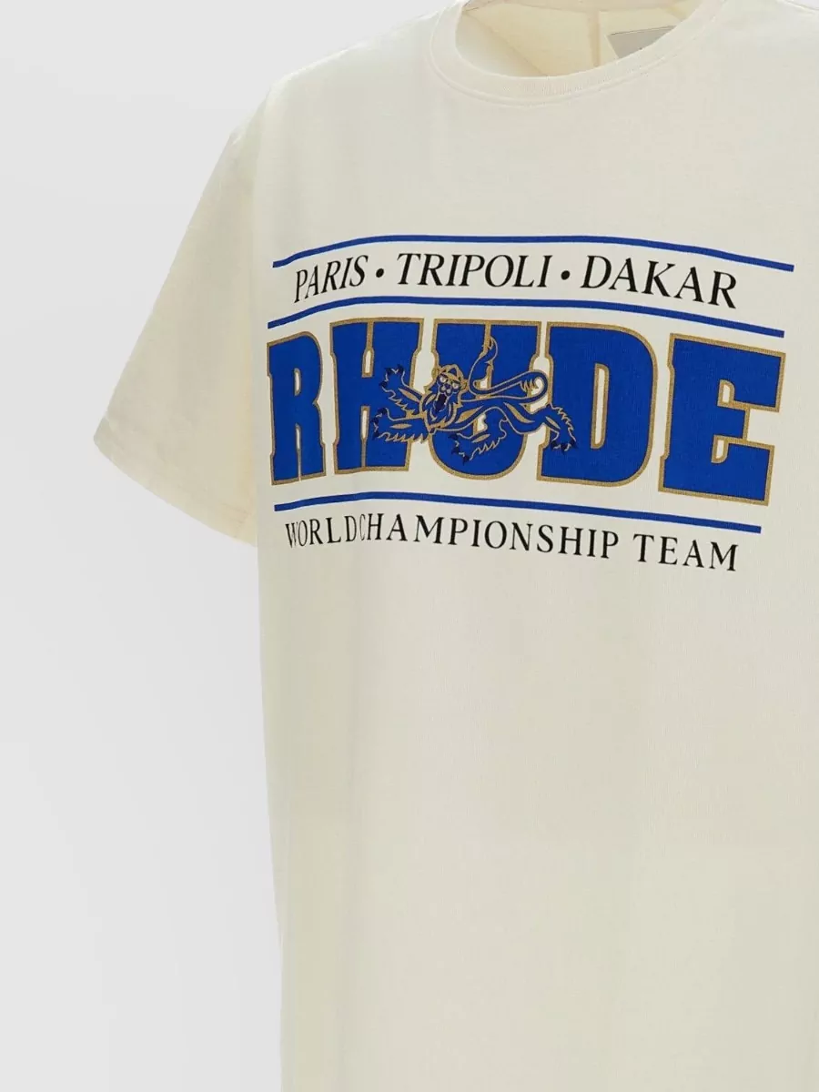 Rhude Printed Cotton Crewneck T-Shirt
