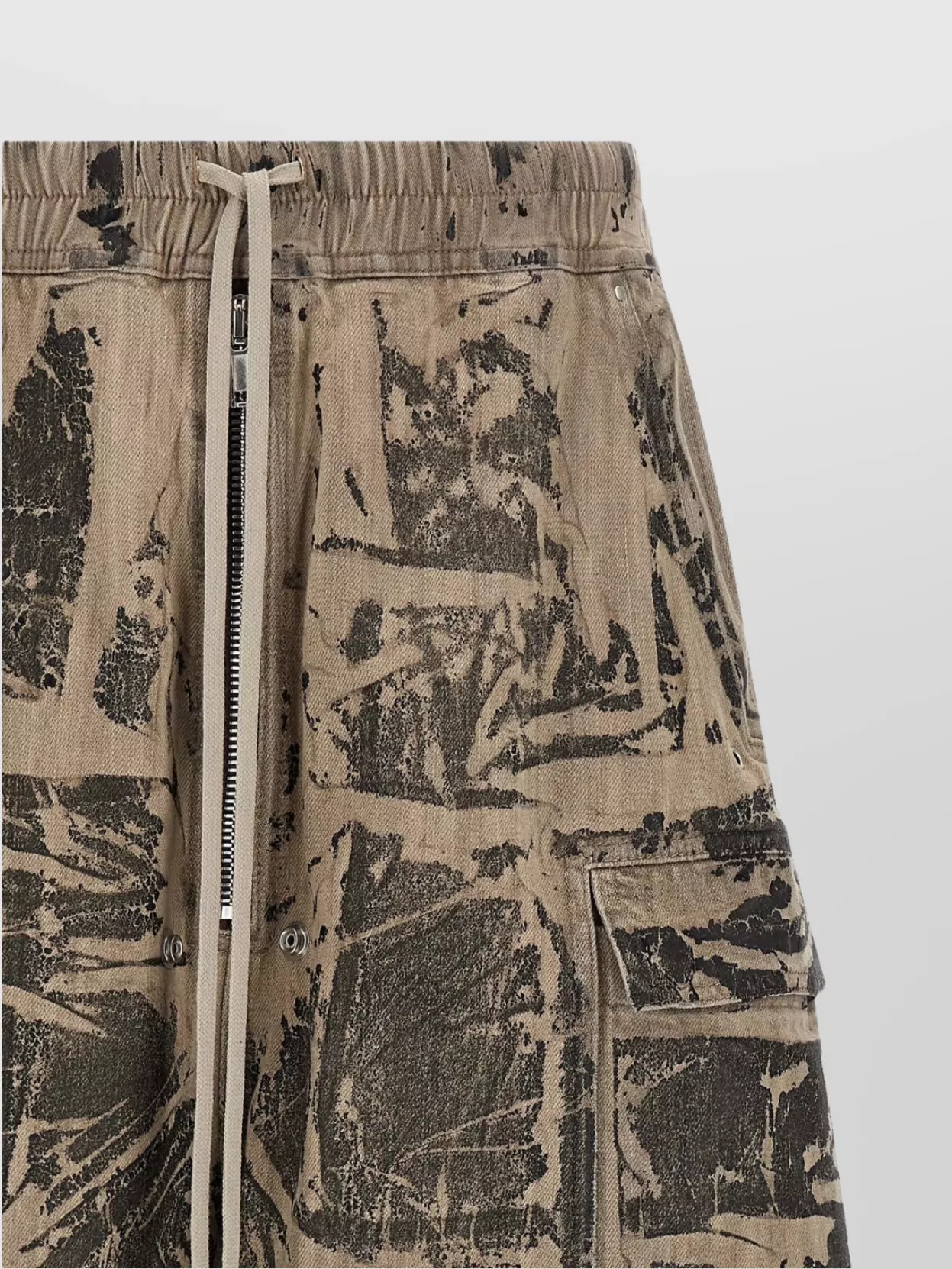 Rick Owens Drkshdw Cargo Style Bermuda Shorts All Over Print