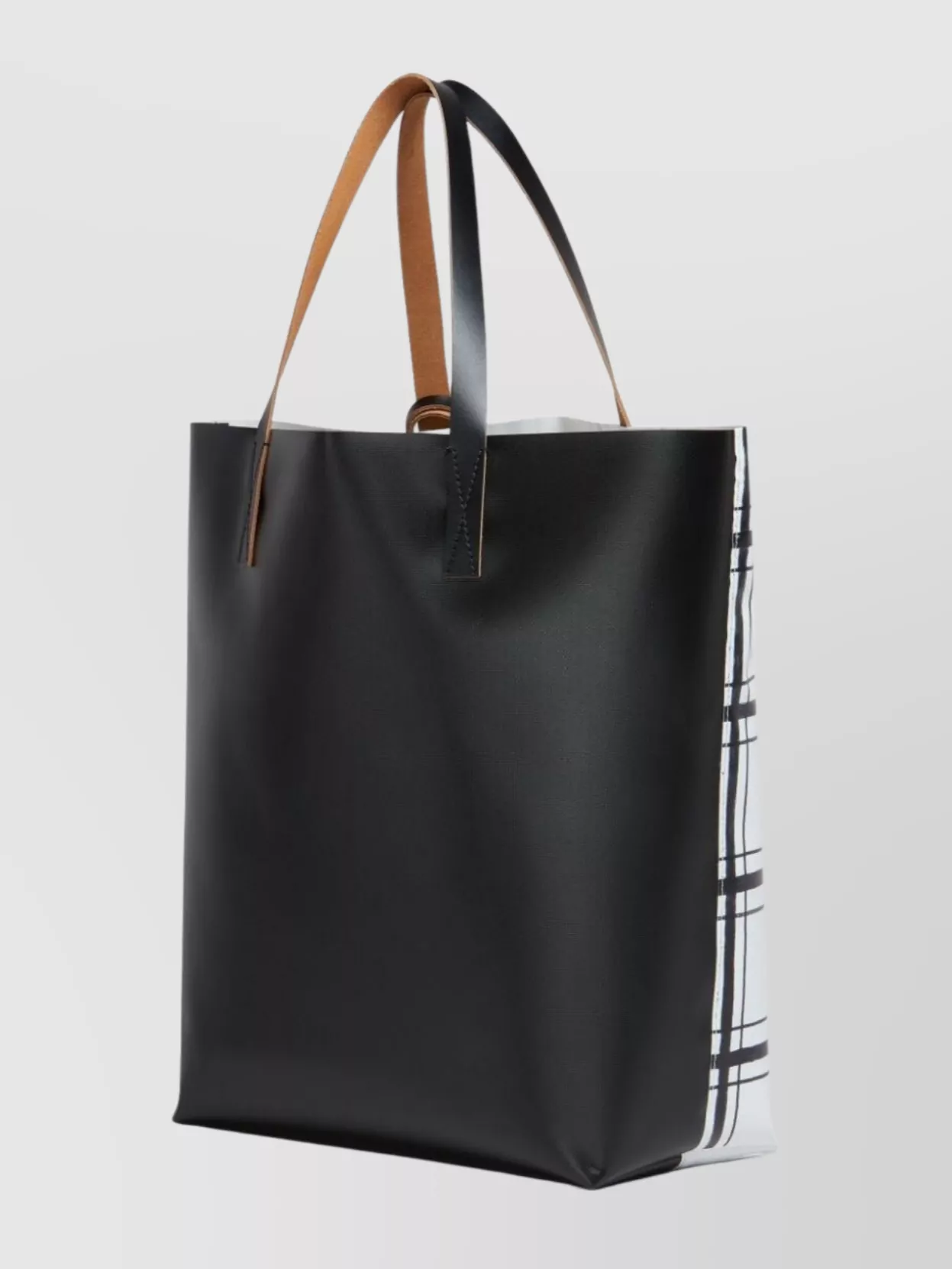 Marni Checkered Tote Bag Dual Handles