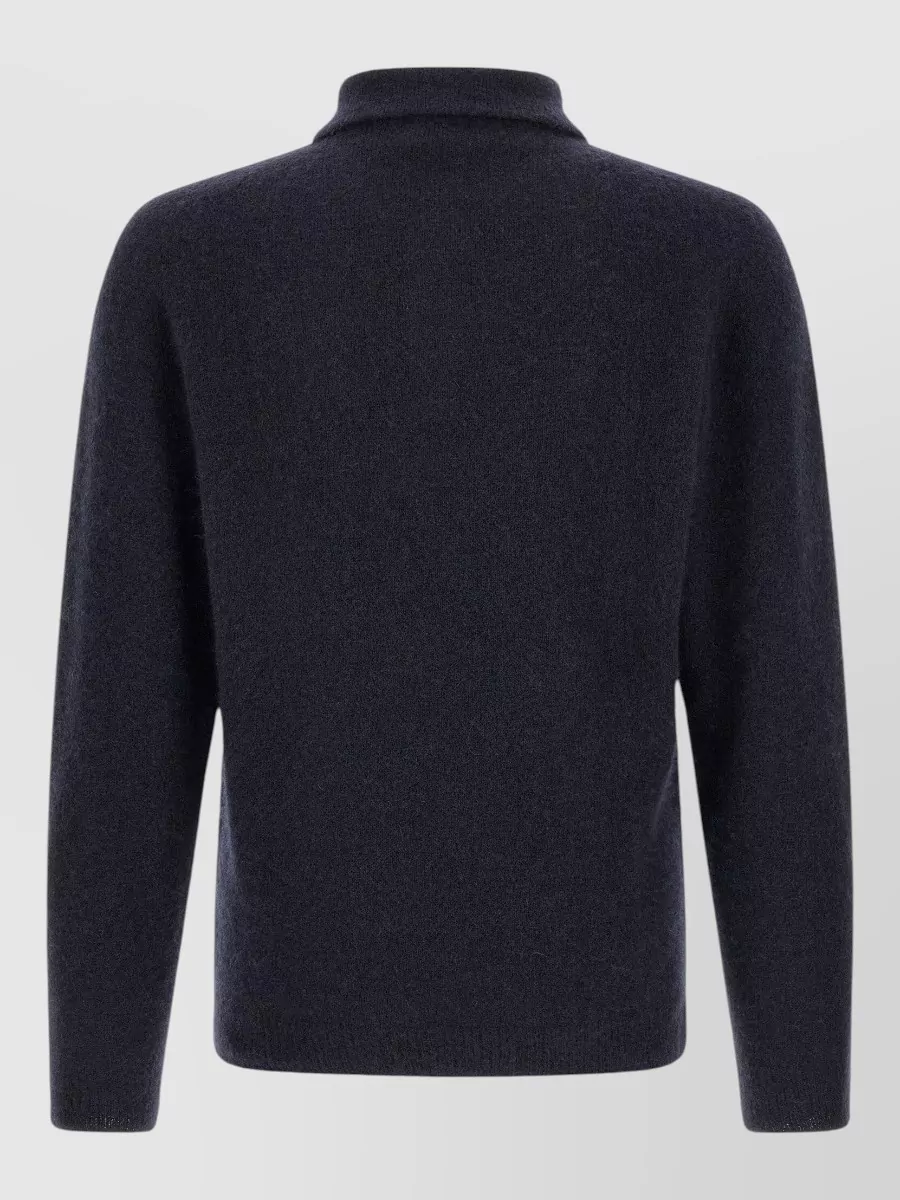 Roberto Collina Cashmere Silk Long-Sleeve Polo Sweater