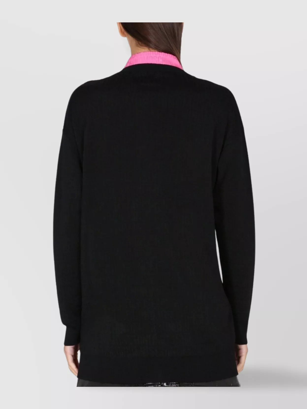 Moschino V-Neck Cardigan Featuring Front Pockets