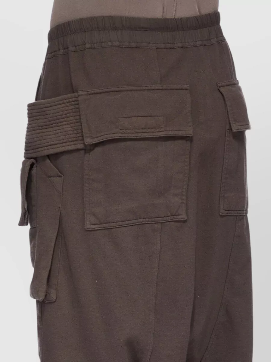 Rick Owens Drkshdw cotton drop-crotch cargo bermuda shorts