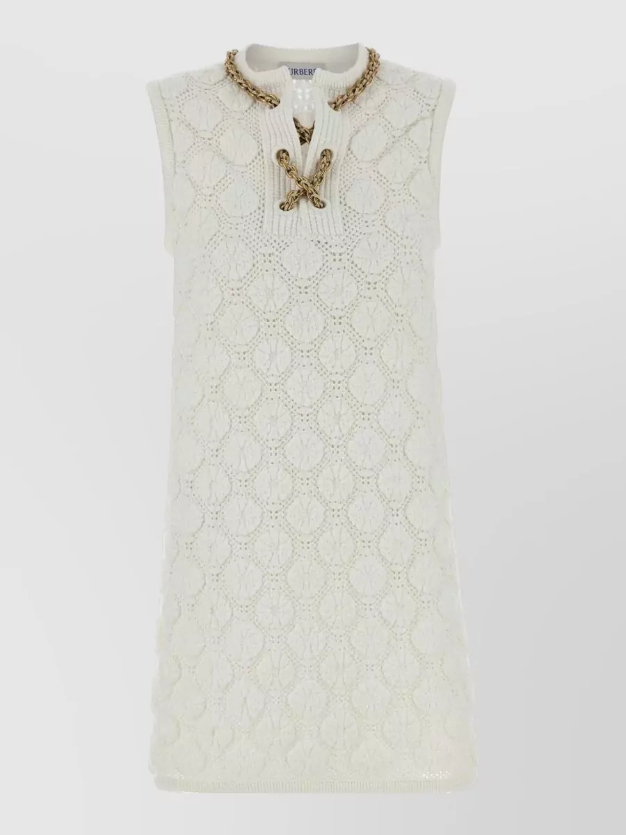 Burberry Crochet knitted dress