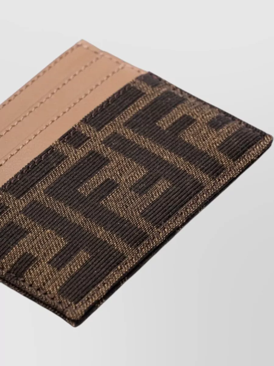 Fendi Baguette Ff Card Holder Compact Design