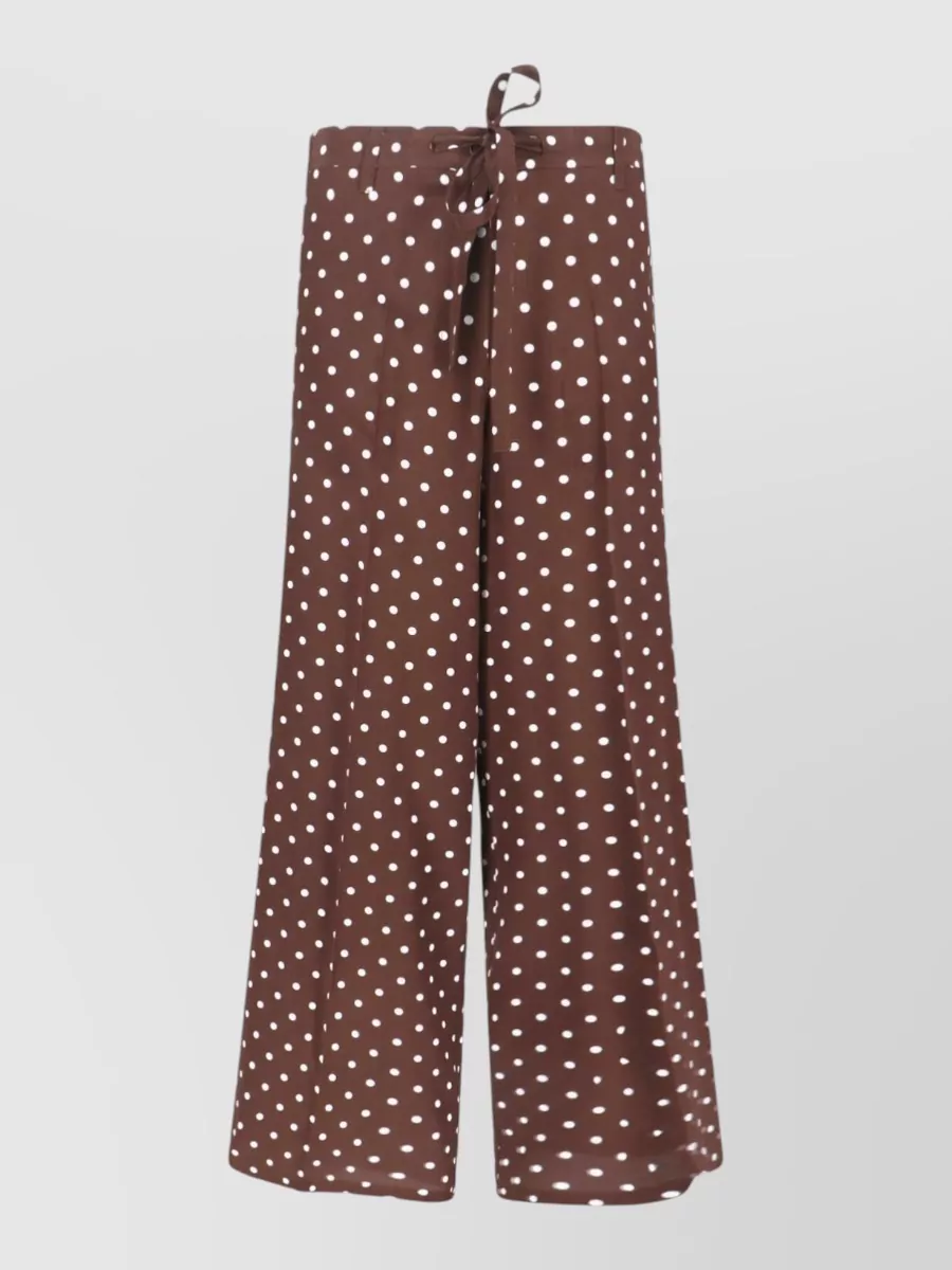 Parosh Silk Wide-Leg Trousers
