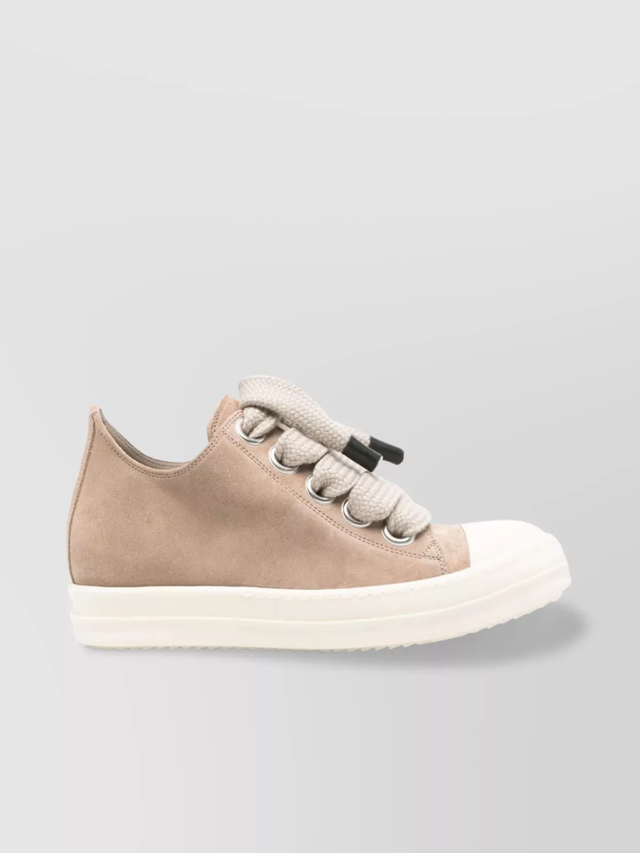 Rick Owens Jumbo Laces Suede Low-Top Sneakers