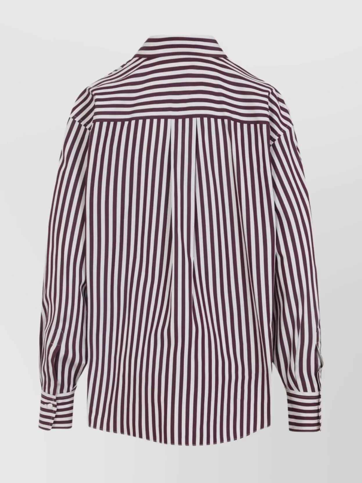 Brunello Cucinelli Striped Shirt Leather Label