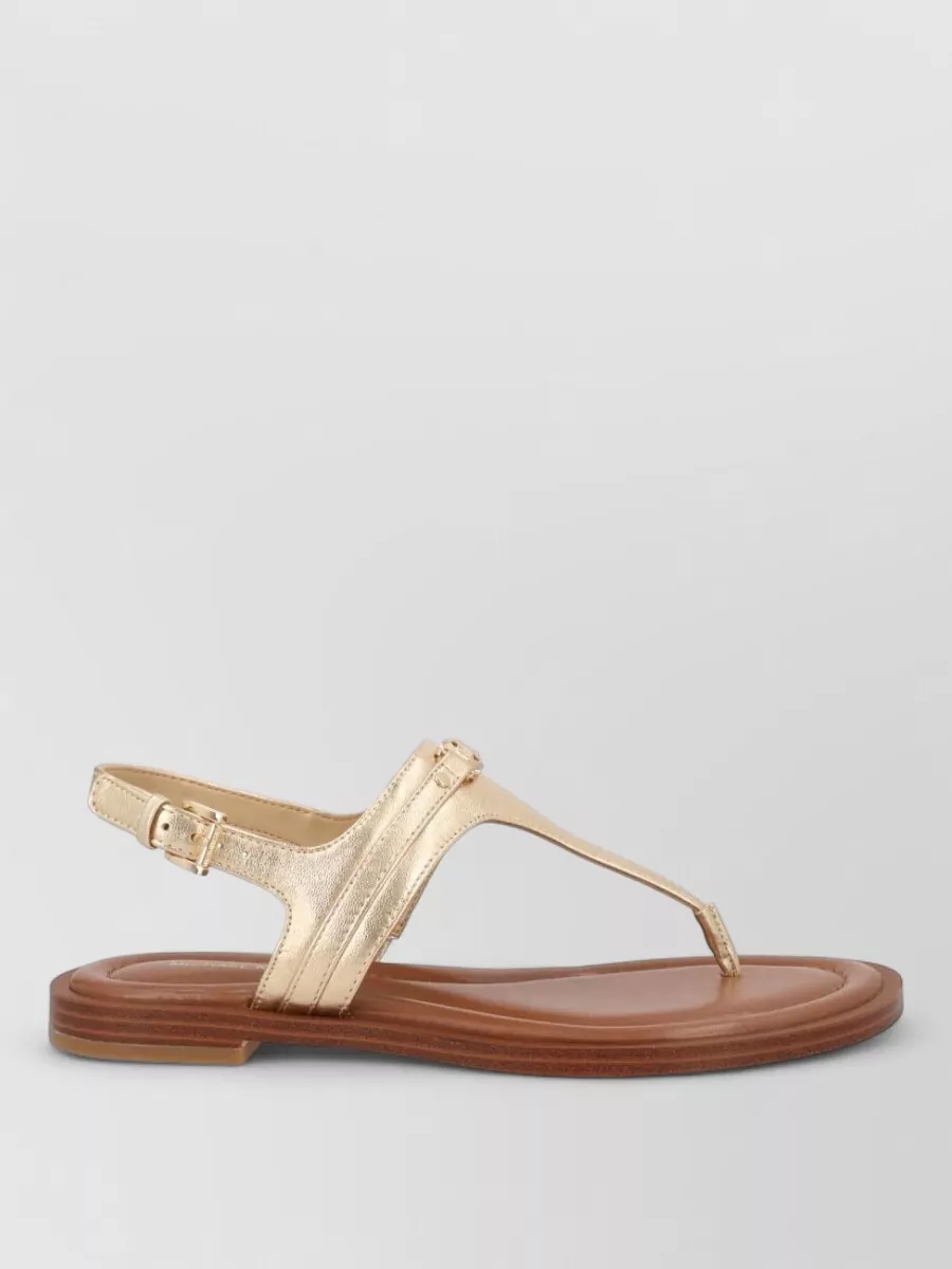 Michael Kors Leather Slide Sandals