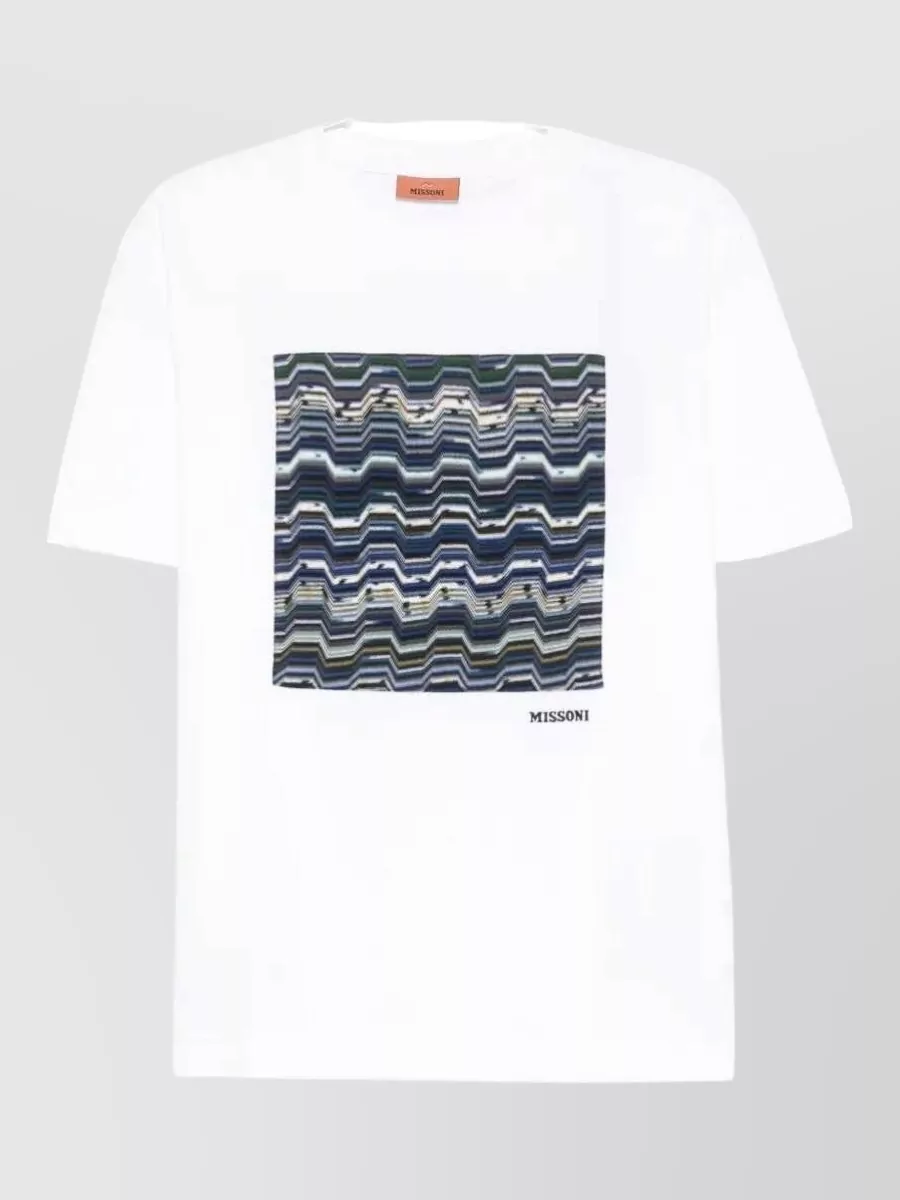 Missoni Zigzag Print Cotton Short Sleeve T-Shirt