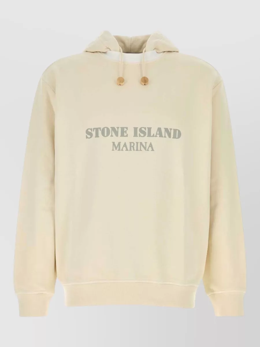 Stone Island Cotton Logo-Print Hoodie