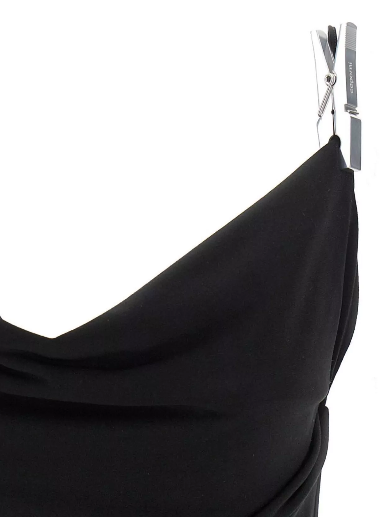 Coperni Draped Neckline Sleeveless Side Slit Top