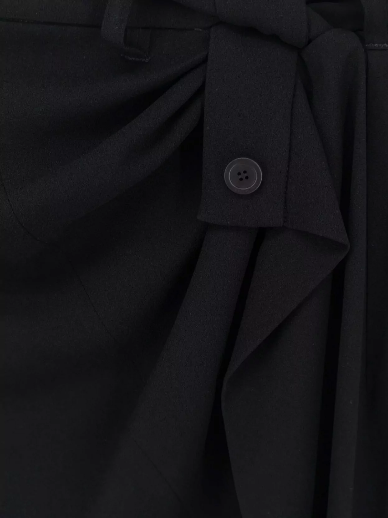 Balenciaga Draped Midi Skirt Featuring Front Slit