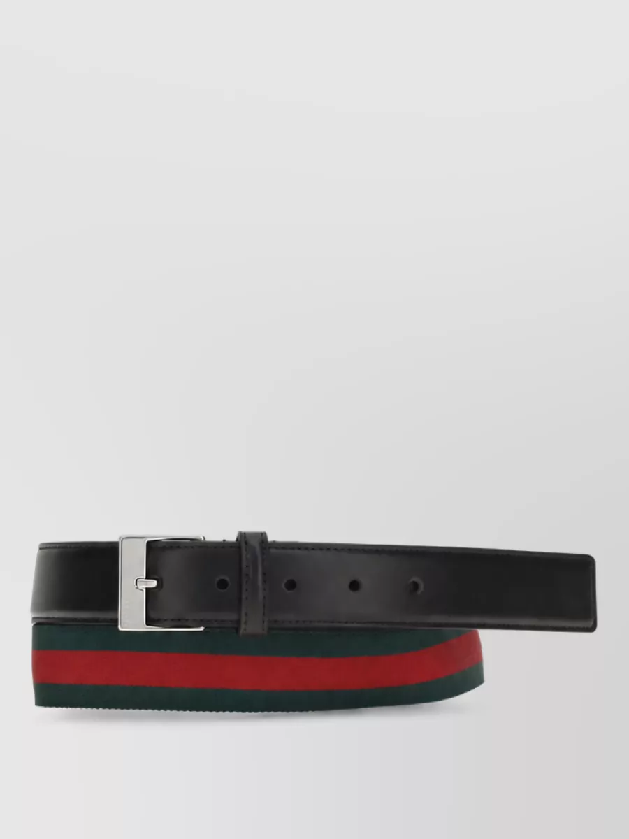 Gucci leather square buckle belt