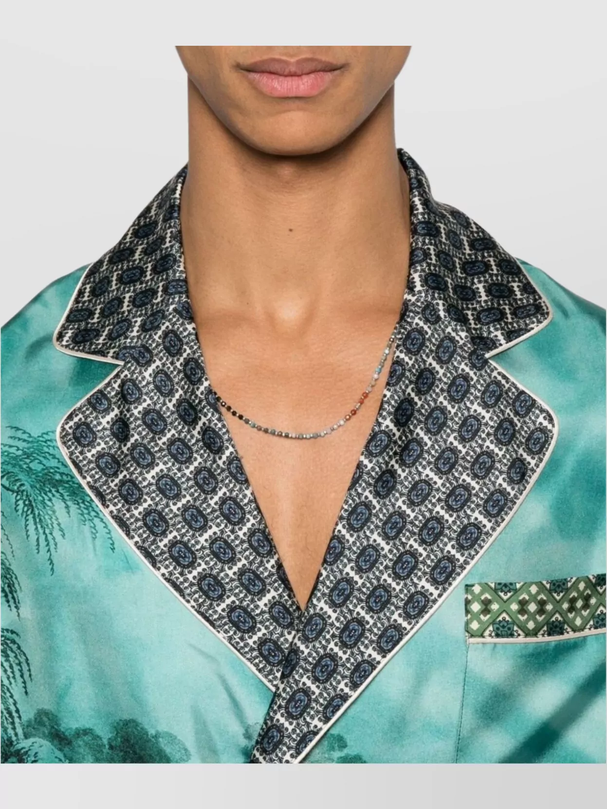 Pierre Louise Mascia Double-breasted Blazer Featuring Contrast Lapels In Blue