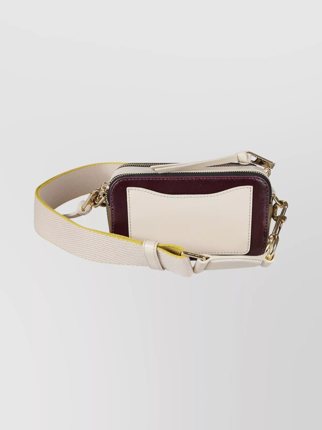 Marc Jacobs Leather Color Block Shoulder Bag In Burgundy