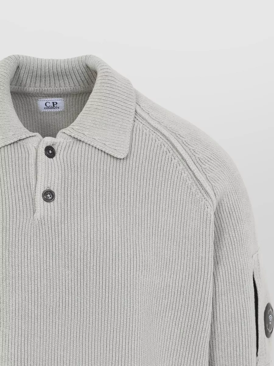 C.p. Company Ribbed Chenille Polo Shirt