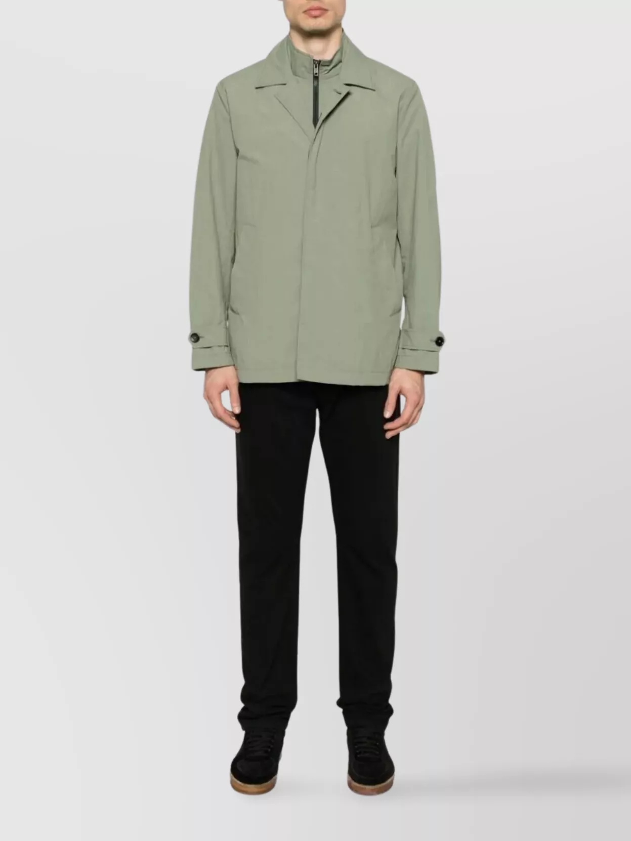 Fay Short Jacket Front Pockets In Gray