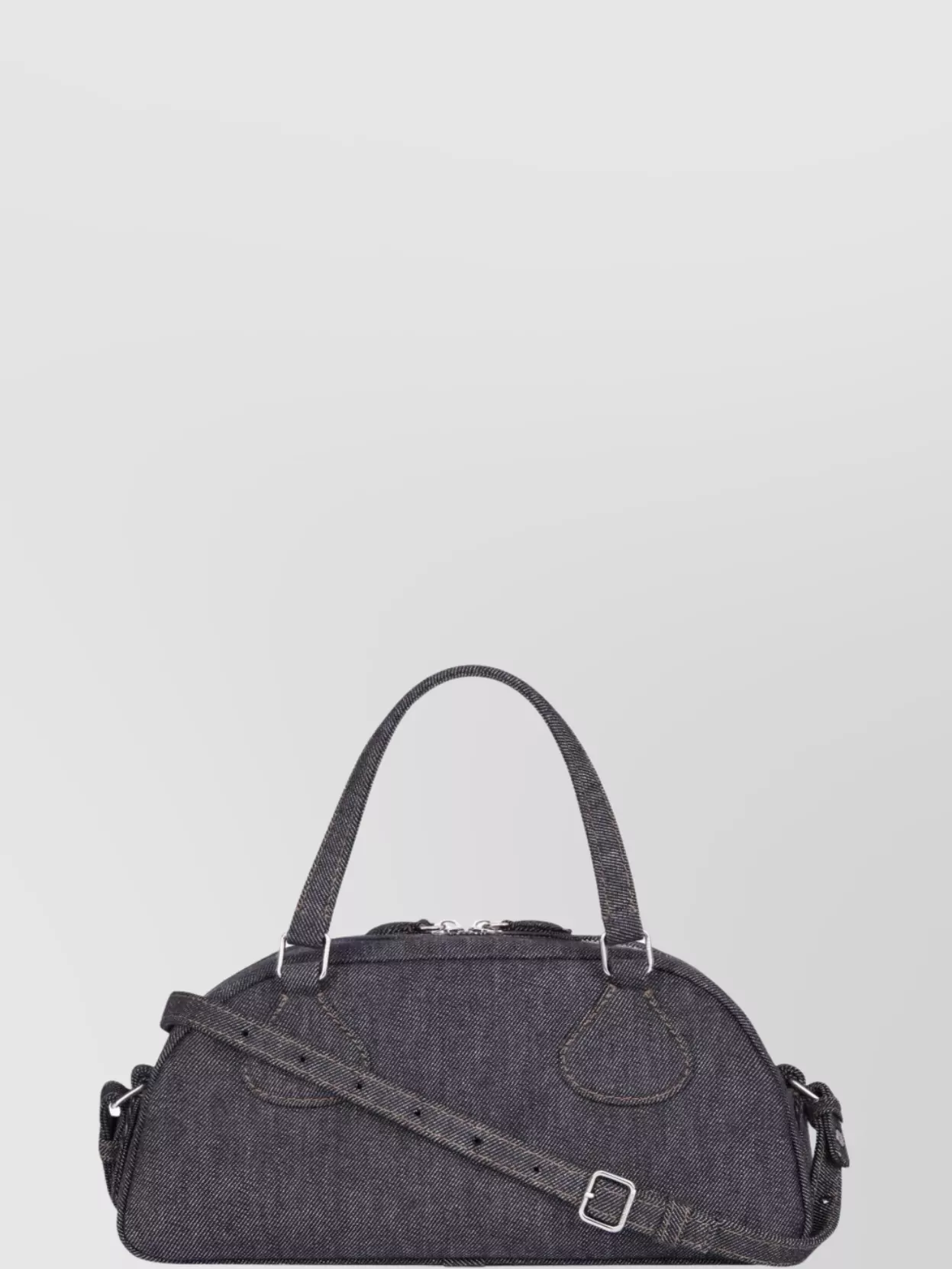 Courrèges Shoulder Bag With Contrast Stitching And Handles